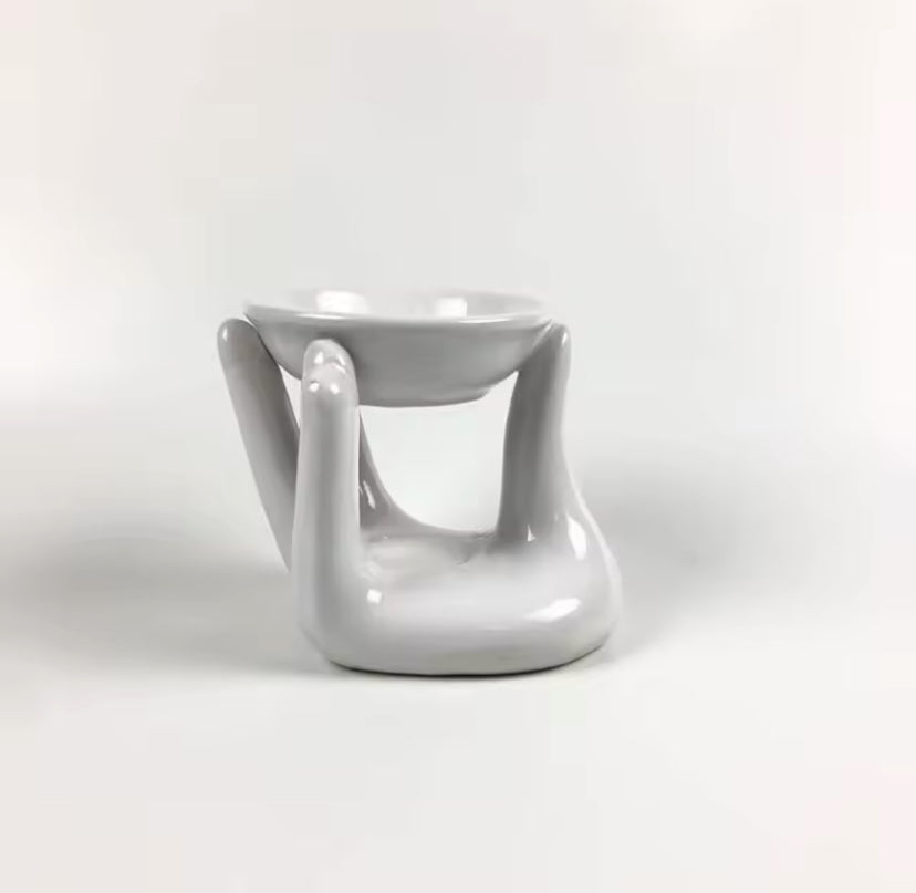 Brûleur d’huile en céramique – Diffuseur à huile essentielle et chauffe-bougie décoratif