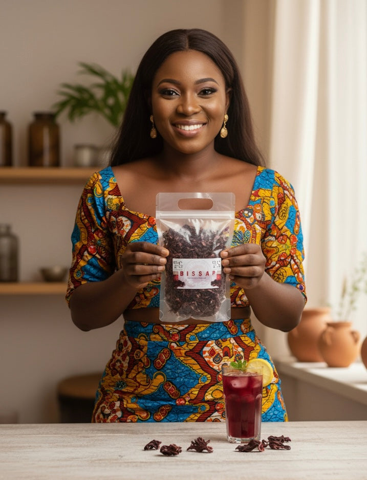 Bissap Rouge 100% biologique - fleurs d’hibiscus - feuille de bissap séchée biologique - Sans OMG sans gluten- produit du Sénégal 200g