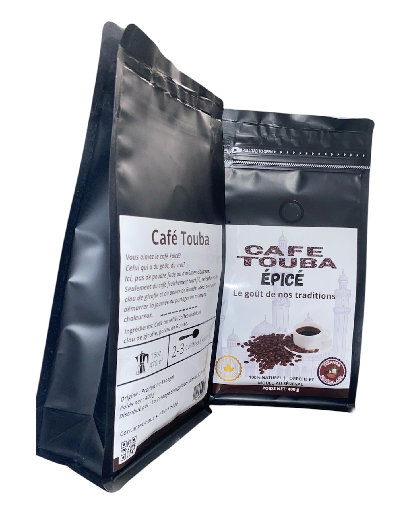 Café Touba du Sénégal - Café épicé (clou de girofle et poivre de Guinée - Café moulu