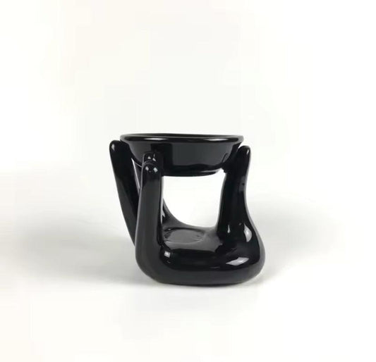 Brûleur d’huile en céramique – Diffuseur à huile essentielle et chauffe-bougie décoratif