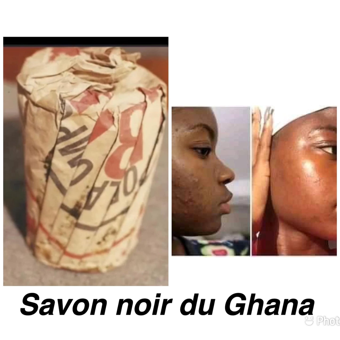 Savon noir africain du Ghana - Savon Naturel et artisanal - Bloc artisanal 1 kg