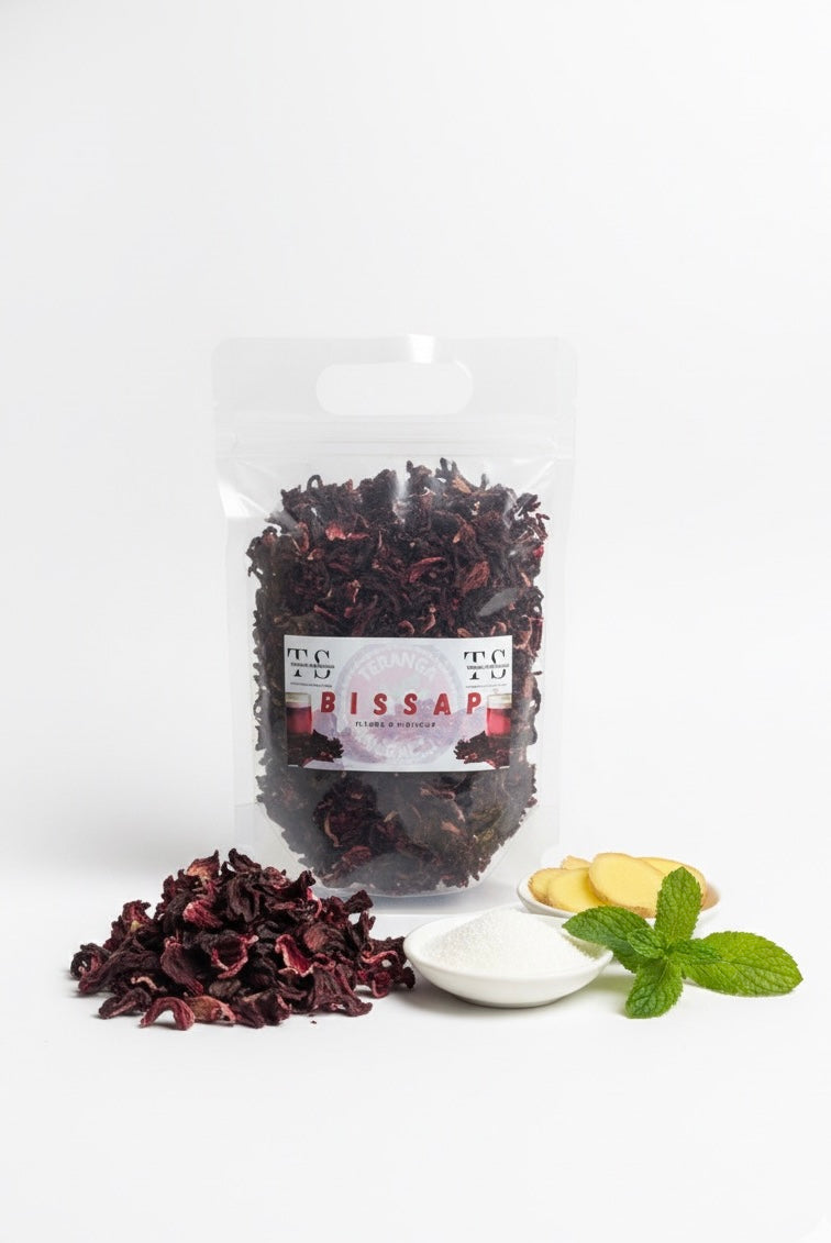 Bissap Rouge 100% biologique - fleurs d’hibiscus - feuille de bissap séchée biologique - Sans OMG sans gluten- produit du Sénégal 200g