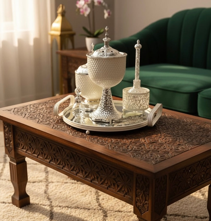 Elegant ivory incense burner (ivoire encensoir) crafted for traditional aromatic experiences