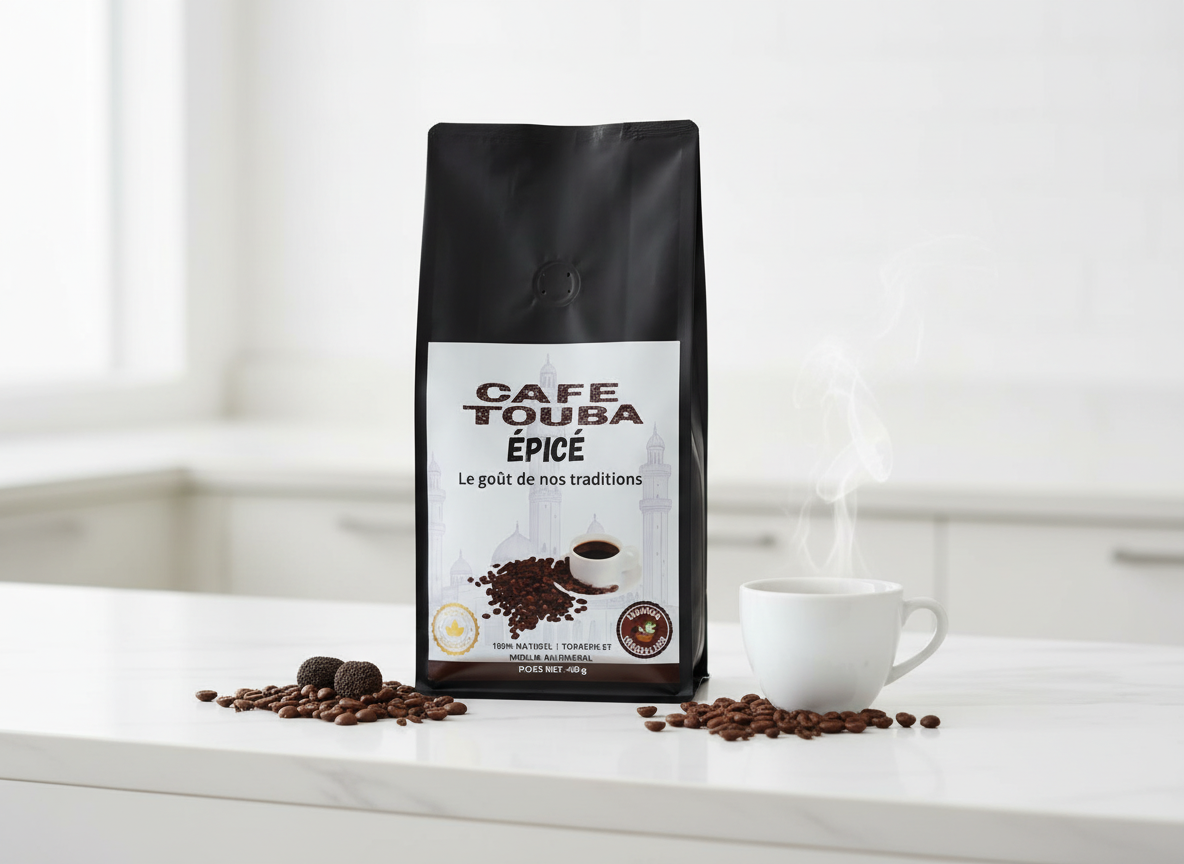 Café Touba authentique avec épices de clou de girofle, saveur traditionnelle sénégalaise riche et parfumée