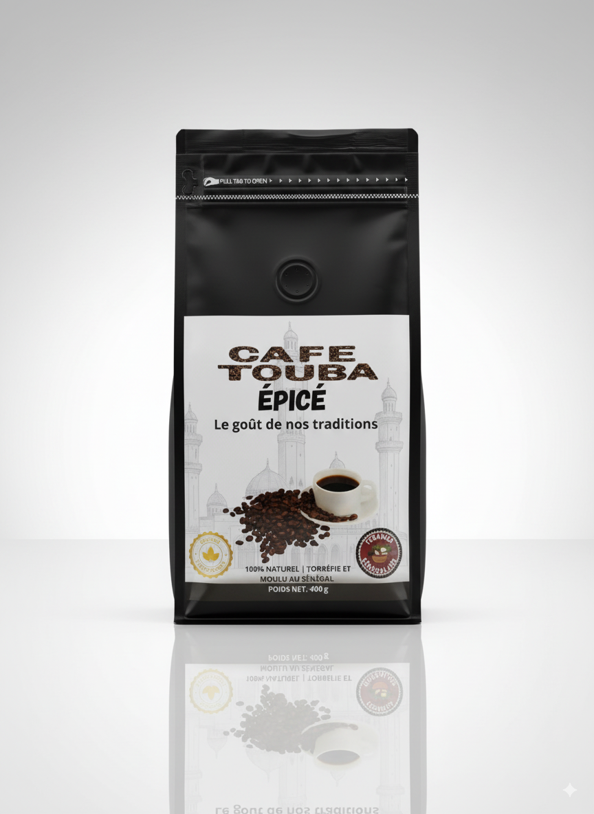 Café Touba authentique avec épices de clou de girofle, saveur traditionnelle sénégalaise riche et parfumée