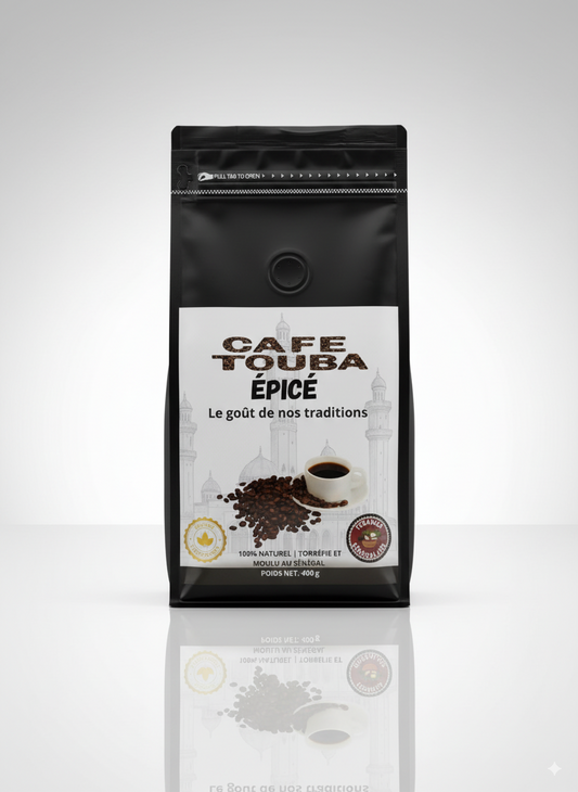 Café Touba authentique avec épices de clou de girofle, saveur traditionnelle sénégalaise riche et parfumée