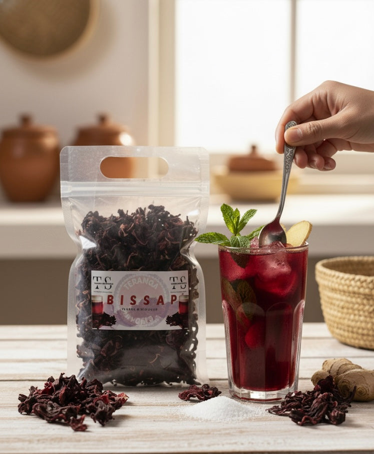 Bissap Rouge 100% biologique - fleurs d’hibiscus - feuille de bissap séchée biologique - Sans OMG sans gluten- produit du Sénégal 200g